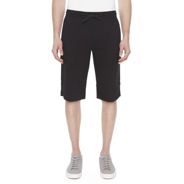 Short cargo capri à enfiler pour hommes Dark Black