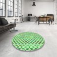 thumbnail image 4 of Ahgly Tapis Rectangulaire Lavable en Machine Vert Transitionnel, 5 Pieds x 7 Pieds, 4 of 7