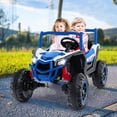 thumbnail image 2 of Costway 24V Kids Ride on UTV with 4 x 100W Powerful Engine Remote Control High/Low Speed Navy, 2 of 10
