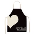 thumbnail image 2 of TIMIFIS Pockets Holds 1Pc Parent Adult The Family Kitchen Lovely Print Linen Family Aprons Kitchen Gadgets, 2 of 2
