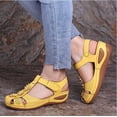 thumbnail image 1 of LSLJS Chaussures Compensées pour Femmes, Sandales Confortables à Fleurs Ajourées à Bout Rond pour Femmes Dames Fille, Chaussures à Semelle Souple, 1 of 4