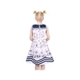 thumbnail image 4 of Robe Fille Bleu Marine Marin Parapluie Uniforme Scolaire Robe d'Été Sans Manches 12 Ans, 4 of 6