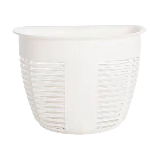Wall Mounted Traceless Plastic Storage Basket Small Hanging Organizer for Dormitory Bedside or Kitchen