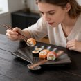 thumbnail image 1 of Sector Shaped Ceramic Plate Food Serving Dish For Japanese Cuisine Barbecue And Dumplings Porcelain Tableware For Restaurant Food Serving, 1 of 4