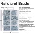 thumbnail image 3 of Qualihome Hardware Nail Assortment Kit, Includes Finish, Wire, Common, Brad and Picture Hanging Nails, 3 of 6