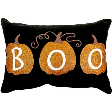 Way to Celebrate! Halloween Boo Pumpkins Decorative Pillow