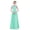 Turquoise, variant on Miaeowve Women's Sleeveless Chiffon Bridesmaid Dress Elegant Lace Wedding Formal Long Evening Party Dress White 14