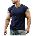 thumbnail image 2 of LSLJS Débardeurs à Col Rond pour Hommes, Unis, Sans Manches, Séchage Rapide, Natation, Plage, Musculation, Gym, Course, Athlétiques, 2 of 3