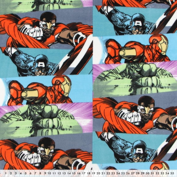 FABRIC CREATIONS Marvel Avengers Super Hero Polyester Fabric by the Metre 152 cm (59.8 in) (60")