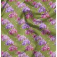 thumbnail image 1 of Soimoi Green Moss Georgette Fabric Leaf Floral Printed Fabric 1 Yard 42 Inch Wide, 1 of 6