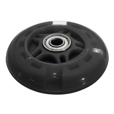 Maytalsory PU Metal Children Scooter Wheel Universal 80mm Repairing Rollerskate Inline Skate Colorful Lighting Wheels Accessories Black
