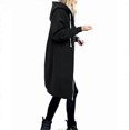 thumbnail image 5 of Veste à Capuche Longue en Polaire à Fermeture Éclair pour Femmes Grande Taille, 5 of 5