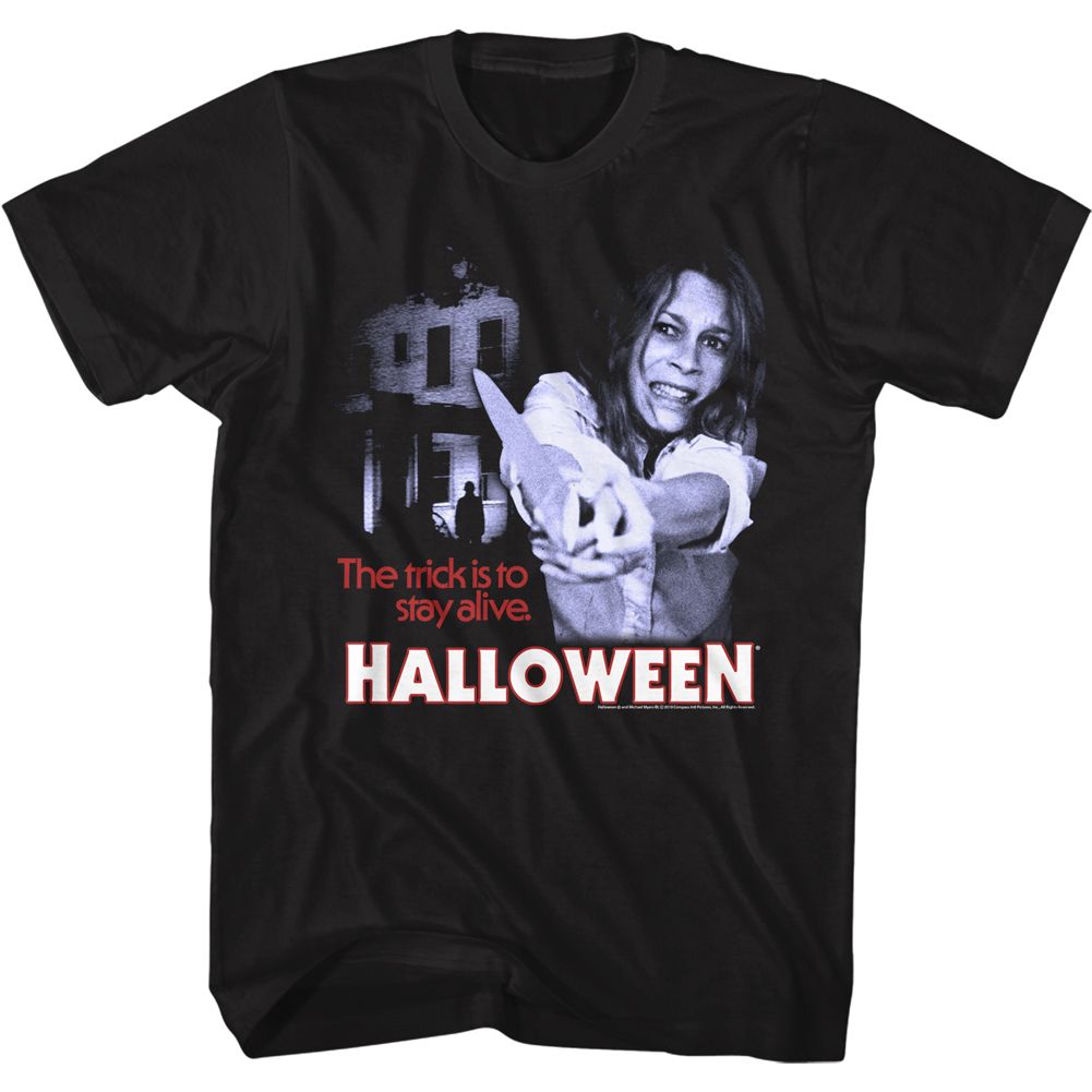 Halloween Stayin Alive Black Adult T-Shirt