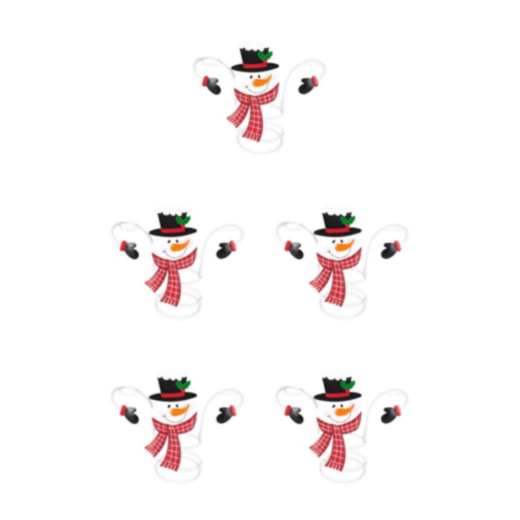 Wweixi Functional Accessories Christmas Wine Bottle And Glass Holder Versatile snowman 5Set