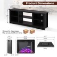 thumbnail image 3 of Costway 70" TV Stand with 26" Electric Fireplace Insert Remote Control for 75" TV Black, 3 of 7