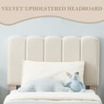 thumbnail image 2 of Easy Assembly Twin Upholstered Bed – Crystal Tufted Headboard with Diamond Buttons, Strong Wood Slats, Noise-Free, No Box Spring Needed – Platform Bed for Girls, 2 of 7