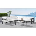 thumbnail image 3 of Meridian Furniture Nizuc Sectionnel Modulaire de Patio Extérieur Blanc, 3 of 8