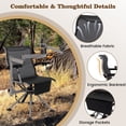 thumbnail image 4 of Gymax Portable Hunting Chair w/360° Swivel Adjustable Legs & Armrests Gun Holder, 4 of 9