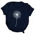thumbnail image 1 of Chemises d'Été pour Femmes Manches Courtes Imprimé Tee Ample Col Rond Blouse Hauts d'Été pour Femmes Marine m, 1 of 5