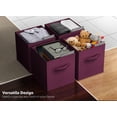 thumbnail image 4 of Sorbus Fabric Storage Bins 11" Foldable Cubes With Handles For Pantry, Cubbies, Toy And Closet Shelving Organization - 8Pk, 4 of 7