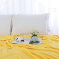 thumbnail image 3 of PiccoCasa 1 Pcs Home Warm Soft Microplush Fleece Solid Throw Blanket Yellow 70" x 78", 3 of 10