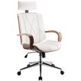 thumbnail image 1 of ACME Yoselin Faux Leather Swivel Adjustable Office Chair in White, 1 of 5