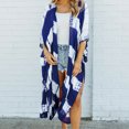 thumbnail image 2 of Womens Flowy Kimono Cardigan Open Front Dress Printed Chiffon Blouse Loose Tops, 2 of 9