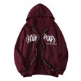 thumbnail image 1 of Men's Zip Up Hoodie Oversized Blanket Hoodie Men's Hoodies & Sweatshirts Hop Streetwear Gothic Print Zip up Hoodie Sweatshirt 90s Retro Unisex Hoodies for Men Pullover Oversized Hoodie, 1 of 7