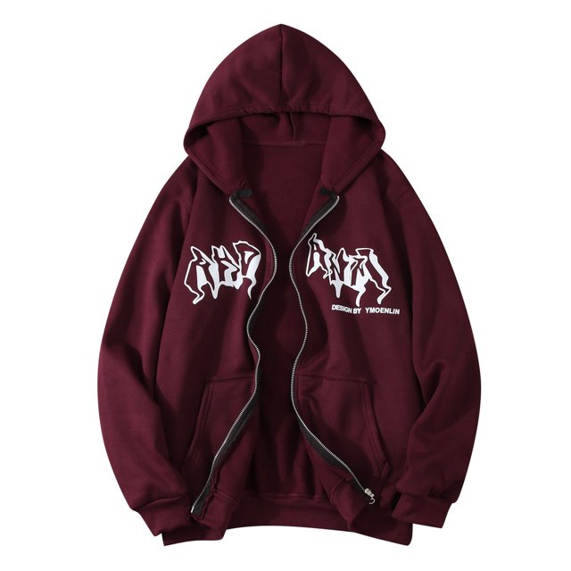 Men's Zip Up Hoodie Oversized Blanket Hoodie Men's Hoodies & Sweatshirts Hop Streetwear Gothic Print Zip up Hoodie Sweatshirt 90s Retro Unisex Hoodies for Men Pullover Oversized Hoodie