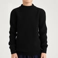 thumbnail image 2 of Posijego 4-18 Years Girls Boys Sweaters Crew Neck Solid Color Long Sleeve Knit Pullover Tops Fall Winter Clothes, 2 of 5