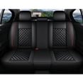 thumbnail image 3 of Maidao Car Seat Covers Leather for Jeep for Commander 2005-2010 5 Seats Front Rear Cushion Protector with Pillow Black, 3 of 7