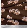 thumbnail image 2 of Soimoi Rayon Fabric Golden Retriever Dog Fabric Prints by Yard 42 Inch Wide, 2 of 3