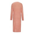 thumbnail image 4 of Yuyuzo Womens Maxi Cardigans Long Sleeve Open Front Ribble Knit Solid Color Sweater Outwear Coat Cardigan, 4 of 5