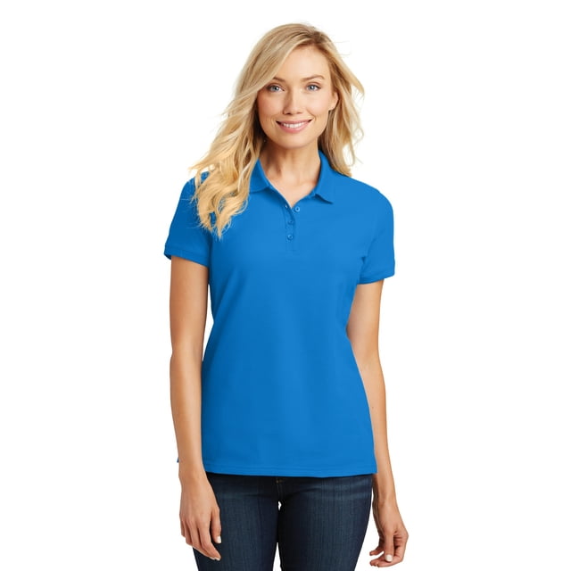 Port Authority ® Polo Piqué Classique de Base pour Femmes. L100 S Bleu Côtier