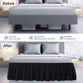 thumbnail image 3 of Unique Bargains Polyester Bed Skirt Durable 16 Inch Drop Easy Fit Wrinkle, Elastic Dust Ruffles Bedskirts, 3 of 9