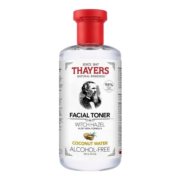 THAYERS Coconut Water Facial Toner Alcohol-Free Witch Hazel Aloe Vera Formula 355mL