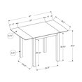 thumbnail image 3 of Monarch Specialties I 1327 - Dining Table, 48" Rectangular, Small, Kitchen, Dining Room, Drop Leaf, Oak And Cream, Wood Legs, Transitional, 3 of 5