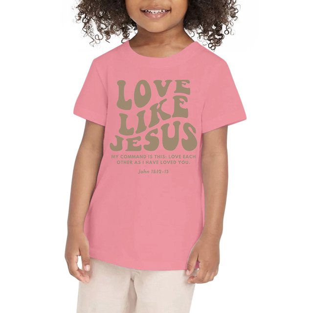 PMVFHDE T-Shirts Graphiques pour Fille T-Shirt Graphique Fille T-Shirt Mignon Filles Hauts d'Été Chic Décontracté T-Shirts Filles T-Shirt Graphique T-Shirt à Imprimé Graphique pour Fille Col Rond Manches Courtes T-Shirts Été Rose, 7-8 Ans