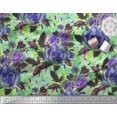 thumbnail image 3 of Soimoi polyester Crepe Fabric Leaves & Rose Flower Decor Fabric Printed Yard 52 Inch Wide, 3 of 3