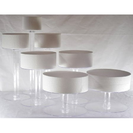 PLATINUM CAKEWARE Présentoir à Gâteau de Mariage Transparent à 7 Niveaux en Cascade (STYLE R700)