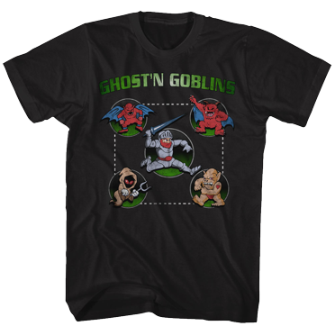 Ghost'N Goblins T-Shirt Adulte Noir Full Circle