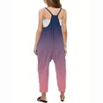 thumbnail image 4 of RXIRUCGD Girls Casual Jumpsuits Gradient Print Sleeveless Summer Rompers Long Pants With Pockets For 5-14 Years( Purple, Size:11 Years ), 4 of 6