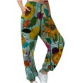 thumbnail image 2 of Pantalon Grand de Sport d'Été pour Femmes Mode Imprimé Décontracté Ample Long, 2 of 5