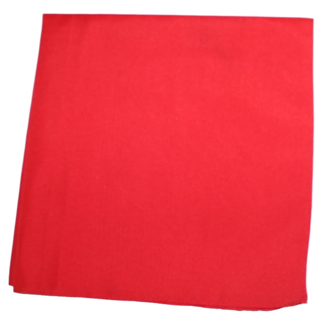 Mechaly Bandana en Polyester - Couleurs Cachemire et Unies - Lot de 4 (Rouge Uni)