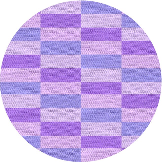 Ahgly Company Tapis Rond Lavable en Machine Intérieur Transitionnel Mauve Violet, 8 Pieds Rond