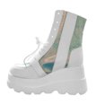 thumbnail image 2 of HKEJIAOI Bottes à Plateforme Mode pour Femmes Bottes Compensées Multicolores pour Dames Chaussures à Plateforme à Fermeture Éclair, 2 of 5