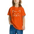 thumbnail image 4 of RXIRUCGD T-shirt Imprimé Halloween pour Enfants Garçons Filles Mode Mignon Col Rond Manches Courtes (Orange, Taille: 5 Ans), 4 of 4