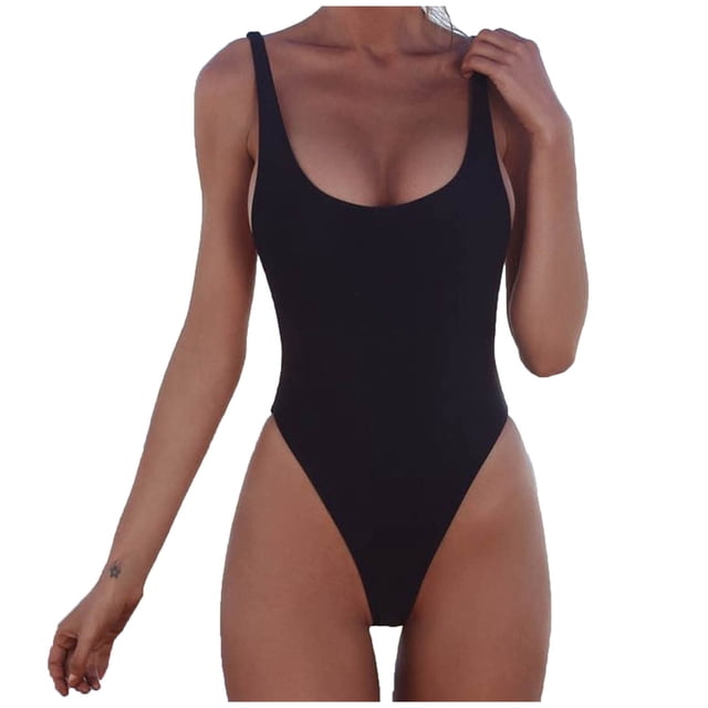 High Waist Bikini Swimsuit for Women Womens One-Piece Swimsuit with Micro Elastic Suspender and Open Back Bikini Swimsuit High Waist Swimsuit for Women High Cut Swimsuits for Women