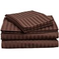 thumbnail image 1 of ELAINE KAREN 1800 Series - Soft Brushed Microfiber - Striped FULL Bed Sheet Set, Mocha, 1 of 1
