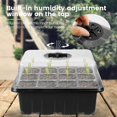 thumbnail image 3 of Seedling Starter Kit Plastic 4Pcs 12 Holes Seed Starter Tray Kit with Adjustable Vents Seed Propagator Set with Transplant Tools Labels Plant Tools for Vegetable Fruit Seed, 3 of 10